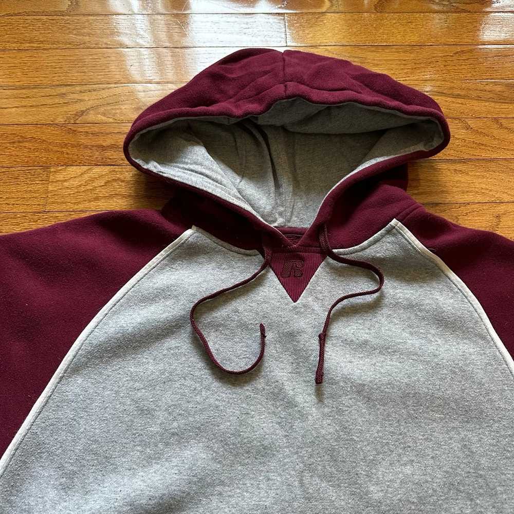Y2K Russell Athletic Team Issue Maroon/Gray Essen… - image 2