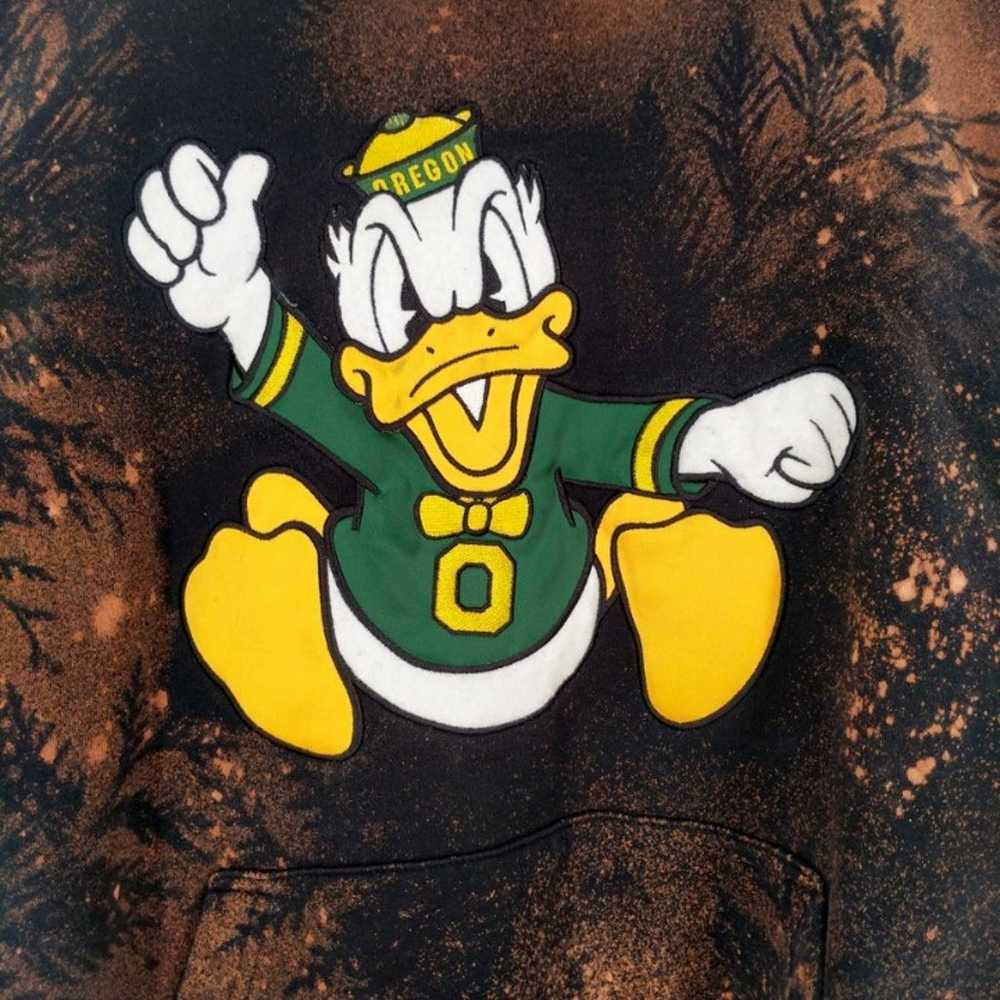 VTG Oregon Ducks Custom Bleach Hoodie M - image 2