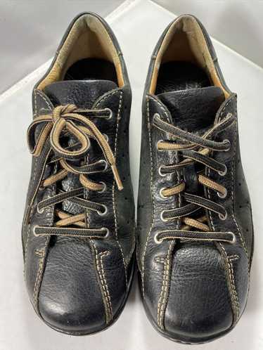 BORN Hand Crafted Leather Bowling Style Laceup Shoes Women's Size 7.5 1/2 2  Tone