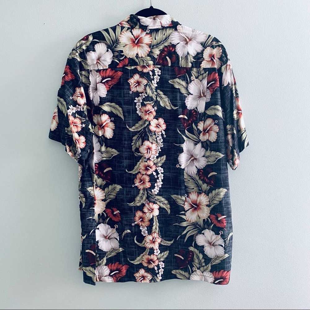 Hawaiian Shirt Vintage Hawaiian Shirt black flora… - image 3