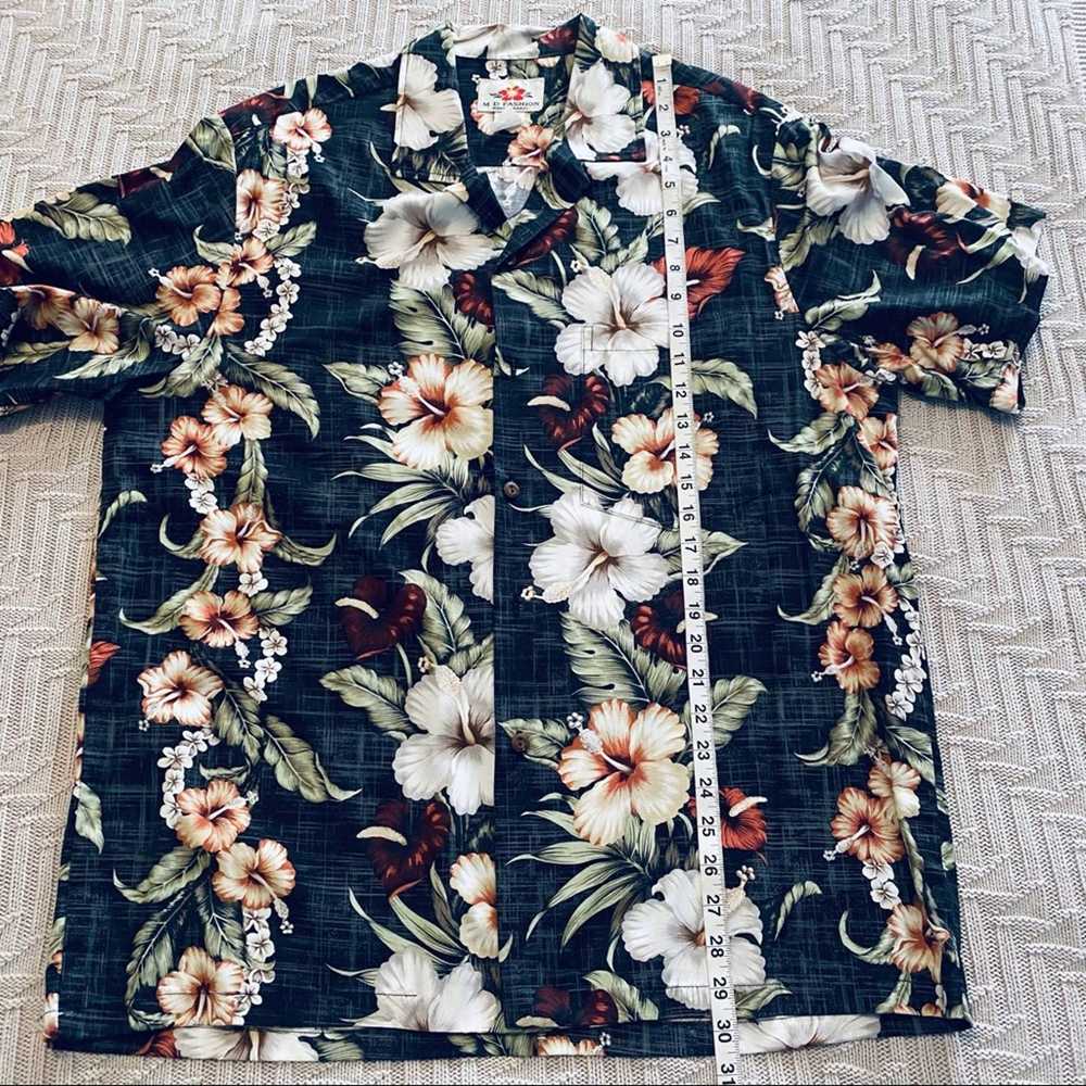 Hawaiian Shirt Vintage Hawaiian Shirt black flora… - image 6