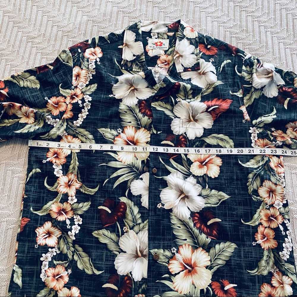 Hawaiian Shirt Vintage Hawaiian Shirt black flora… - image 7