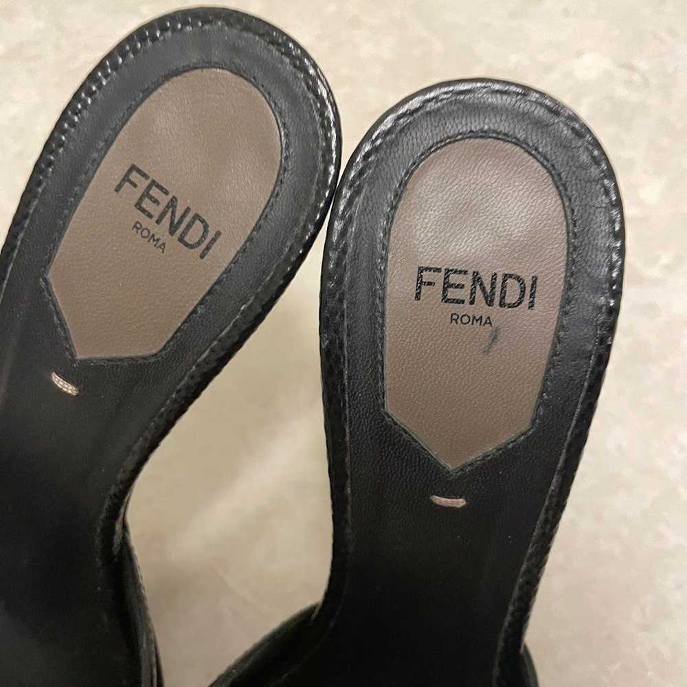 Fendi Fendi monogram brown logo heels vintage Y2K - image 6