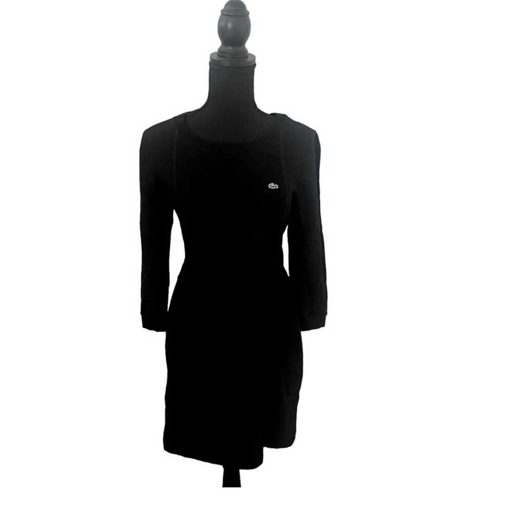 Lacoste Lacoste Black 3/4 Sleeve TShirt Dress Siz… - image 1