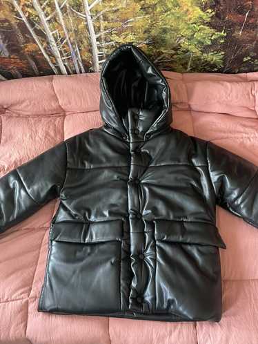 Nanushka Hide Vegan Leather Hooded Puffer Jacket -