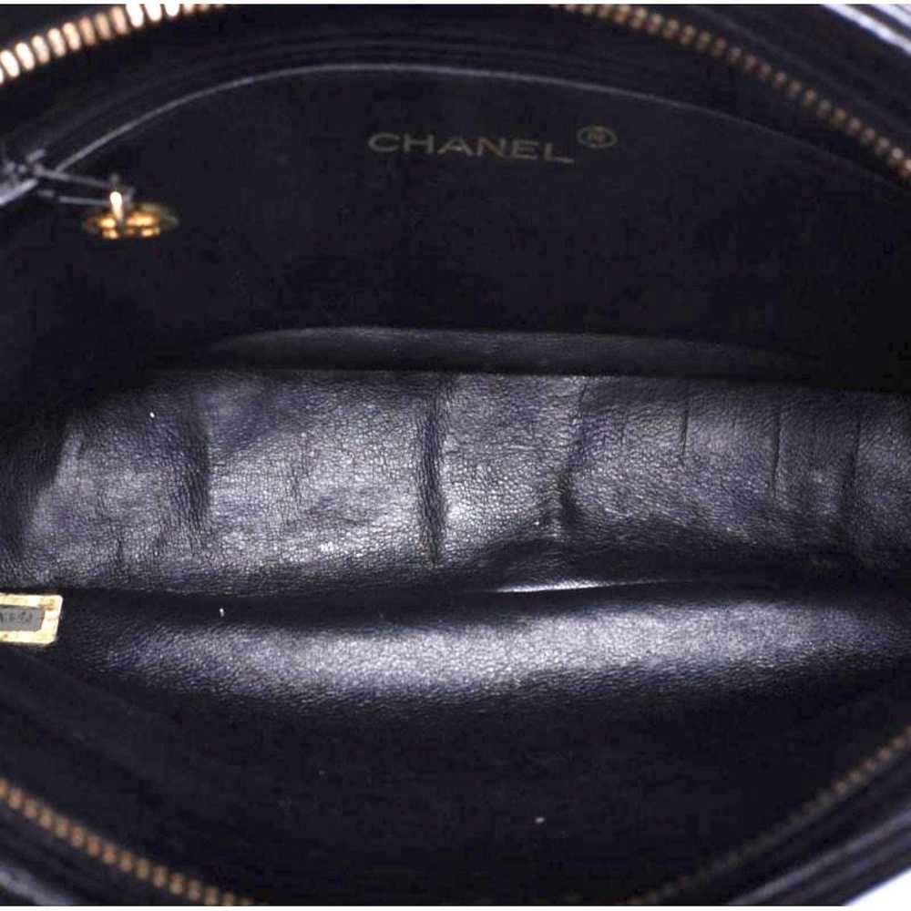 Chanel 80's Vintage CHANEL black ostrich leather … - image 7