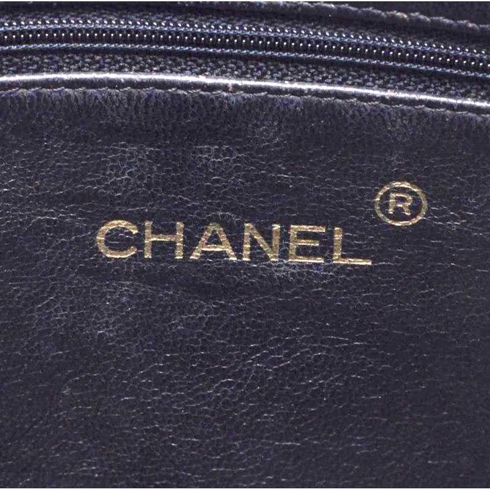 Chanel 80's Vintage CHANEL black ostrich leather … - image 9