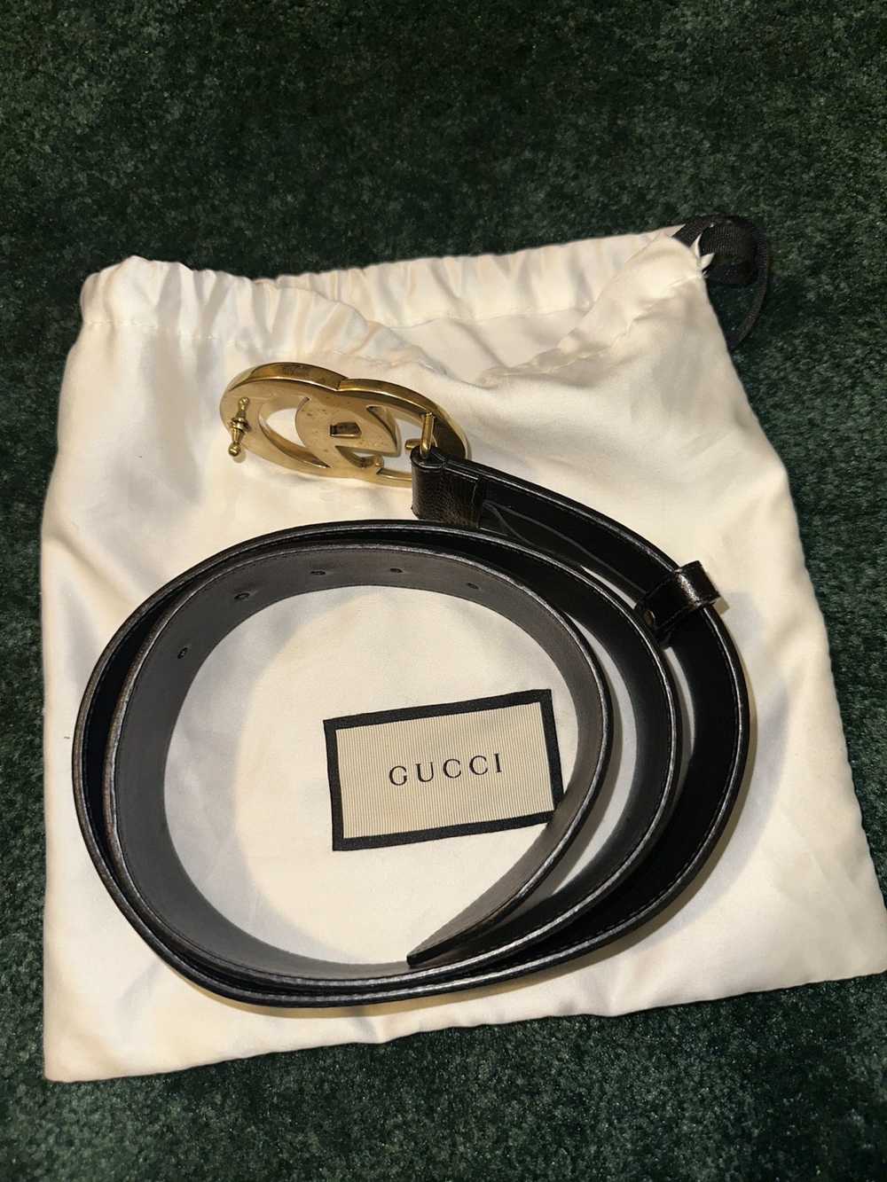 Gucci GG MARMONT LEATHER BELT WITH SHINY BUCKLE S… - image 2