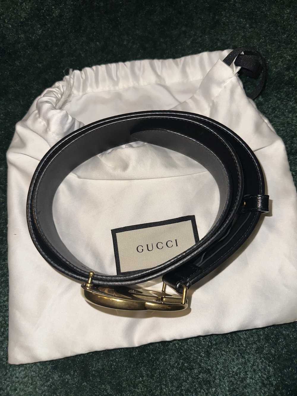 Gucci GG MARMONT LEATHER BELT WITH SHINY BUCKLE S… - image 3