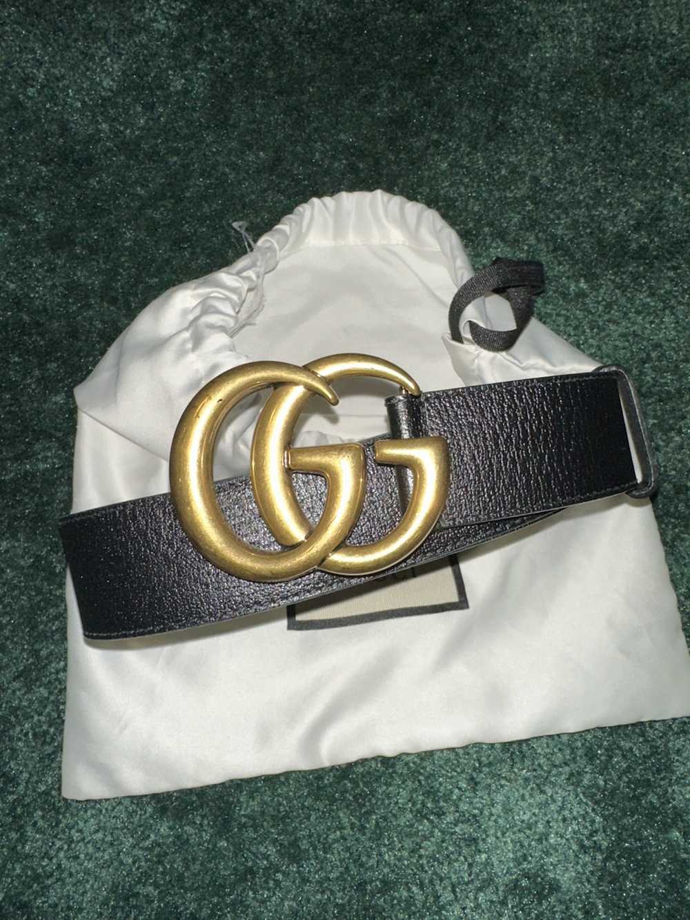 Gucci GG MARMONT LEATHER BELT WITH SHINY BUCKLE S… - image 4