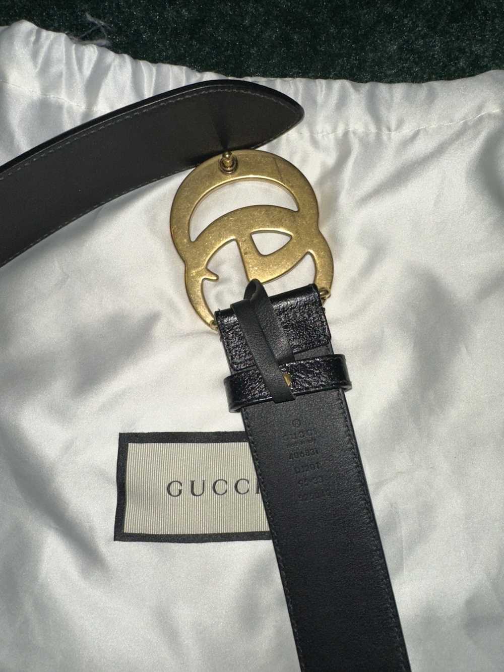 Gucci GG MARMONT LEATHER BELT WITH SHINY BUCKLE S… - image 7