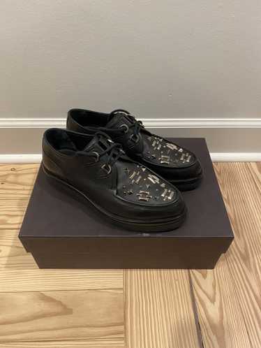 Valentino Black Leather Studded Creepers
