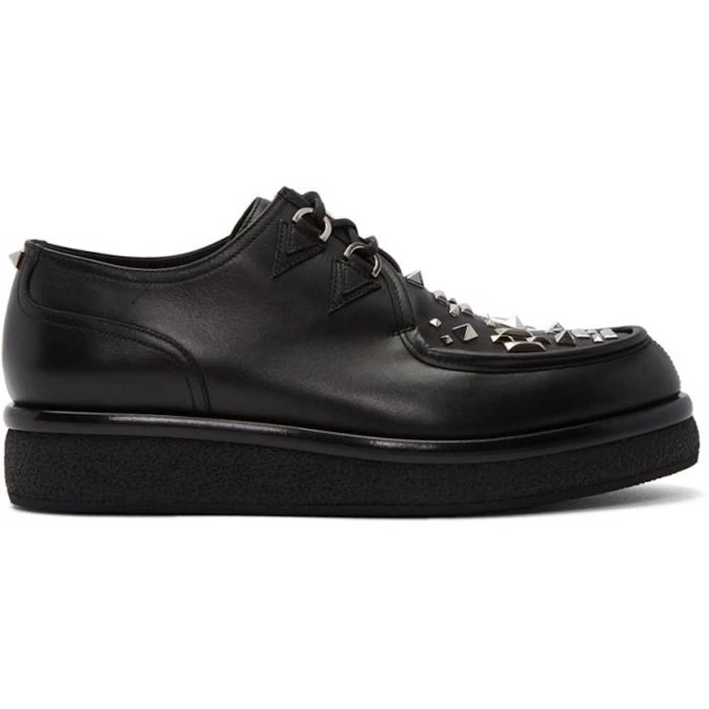 Valentino Black Leather Studded Creepers - image 8