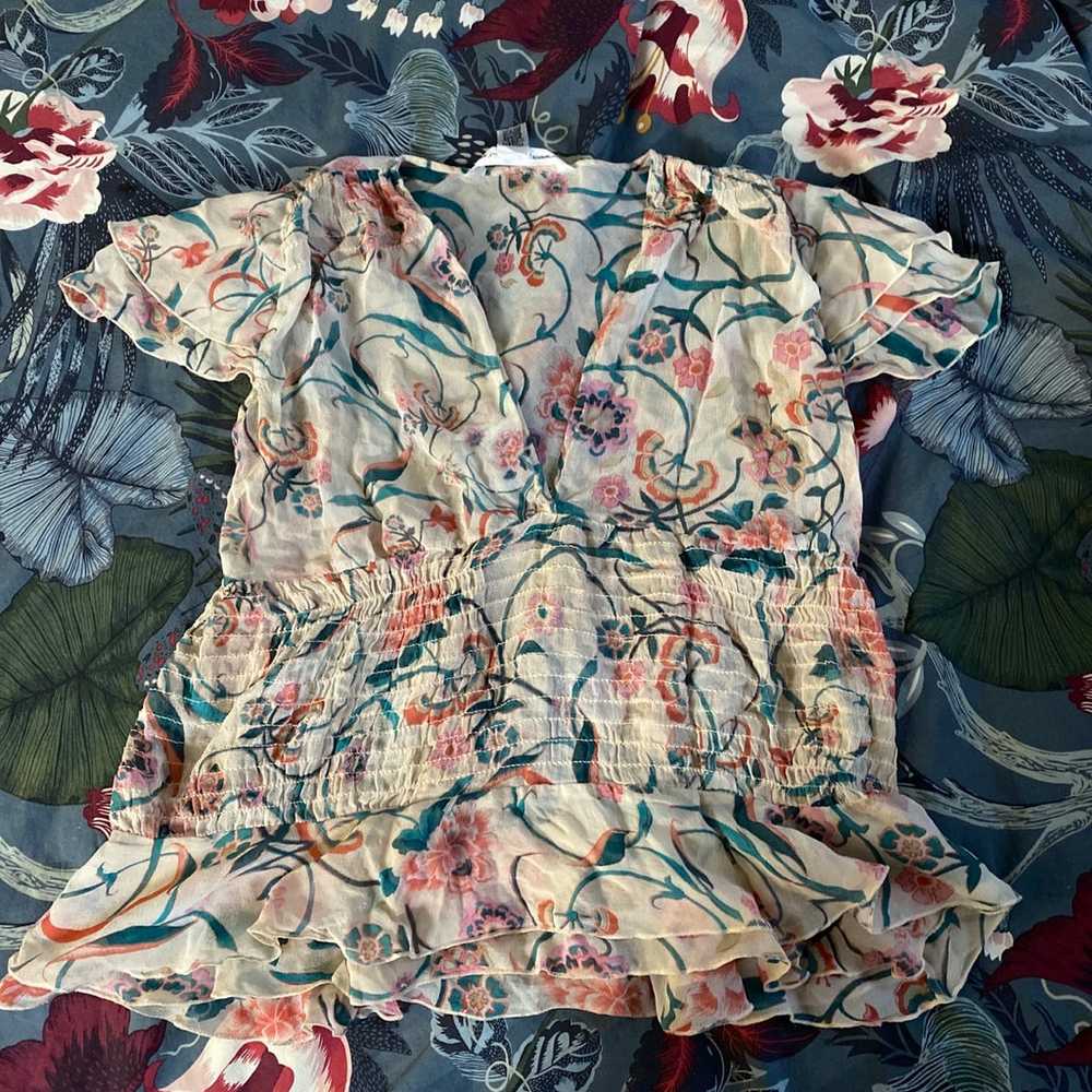 Diane von Fürstenberg sheer blouse - image 1