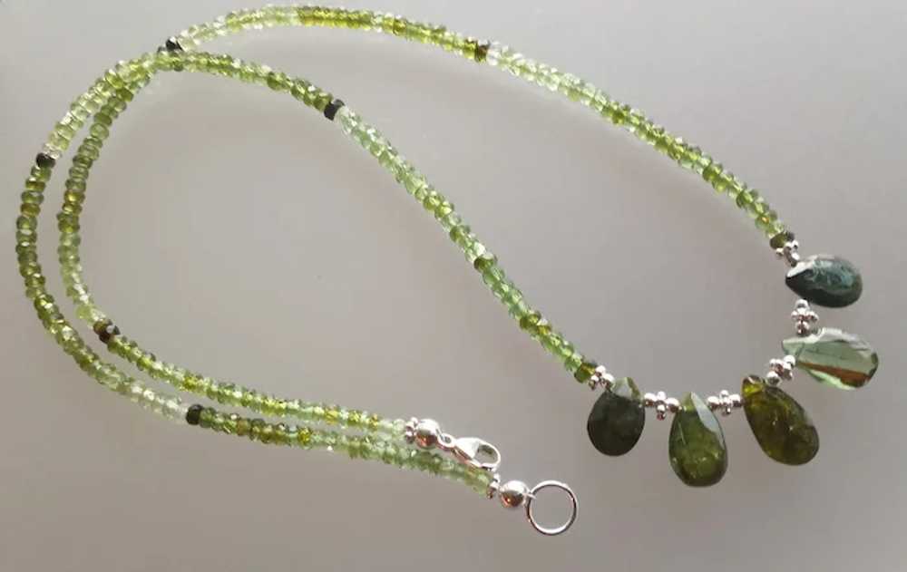 Vivid Green and Black Tourmaline Necklace - image 7