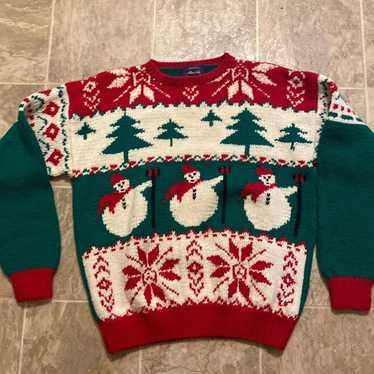 Vintage Christmas Sweater Allen Solly sz M - image 1