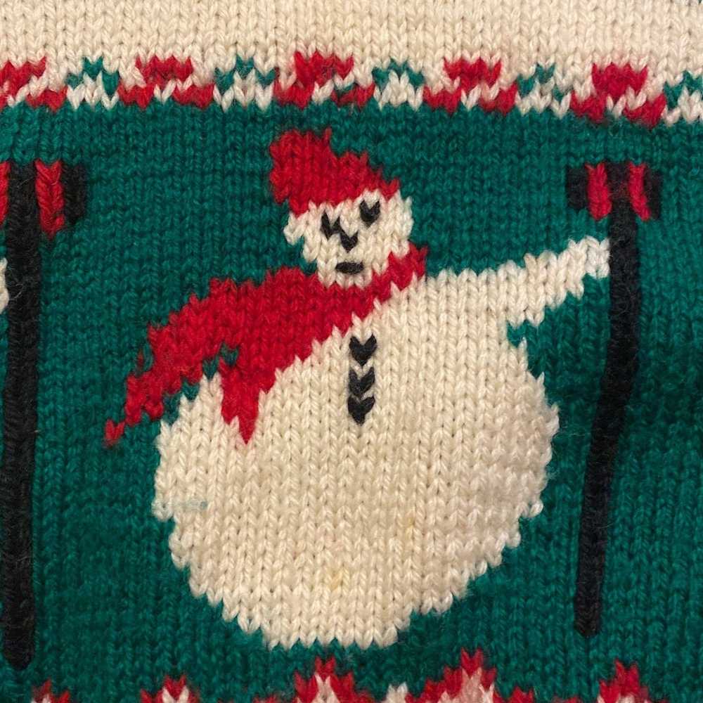 Vintage Christmas Sweater Allen Solly sz M - image 3