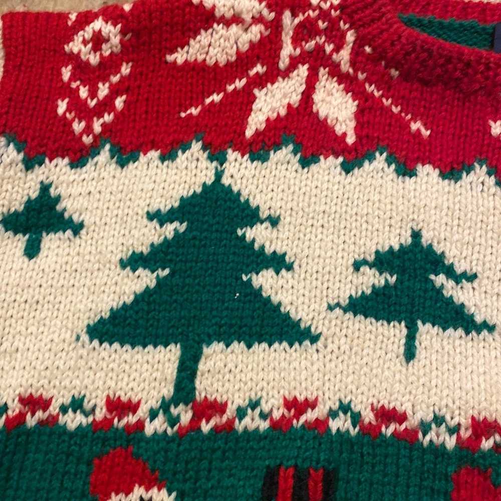Vintage Christmas Sweater Allen Solly sz M - image 4