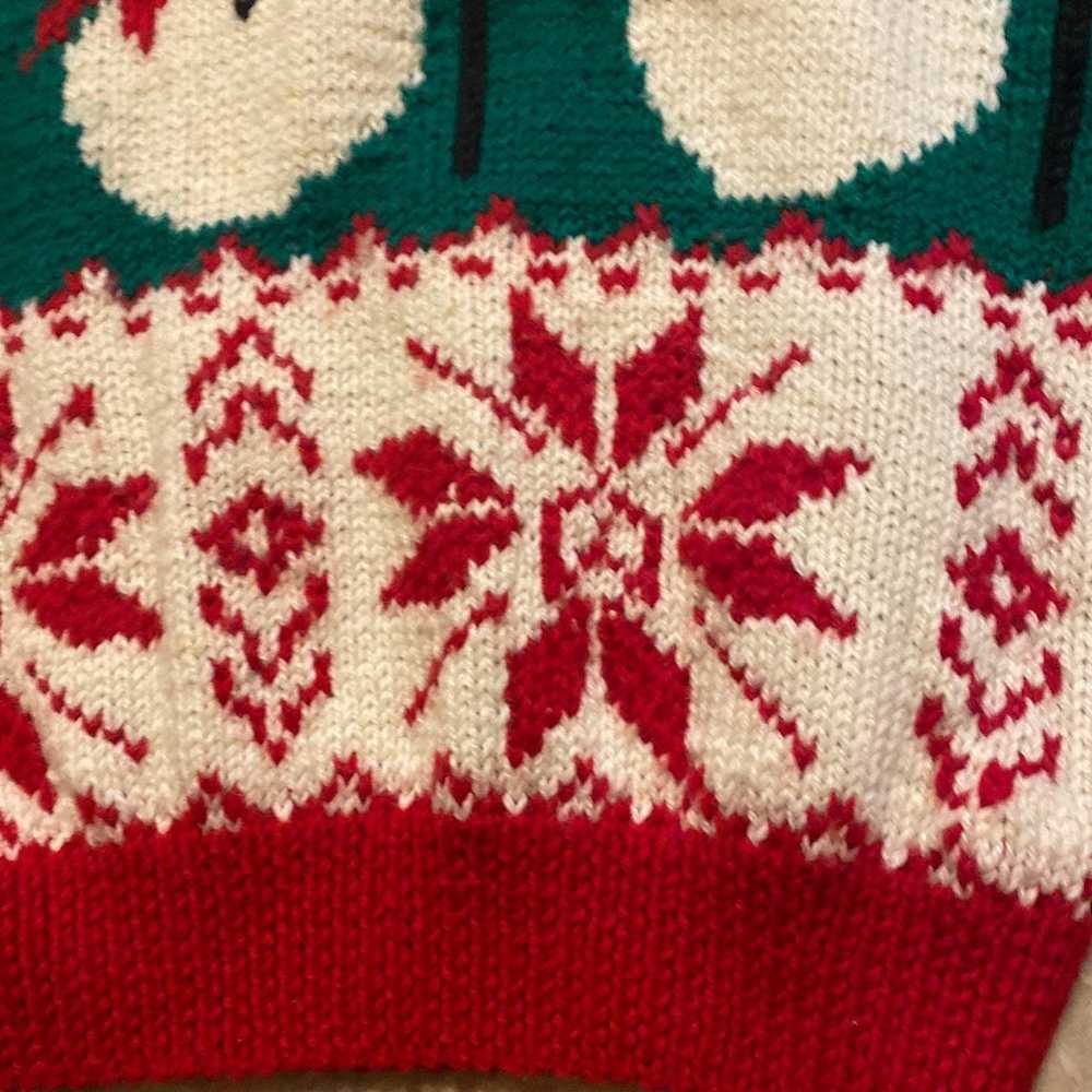 Vintage Christmas Sweater Allen Solly sz M - image 5