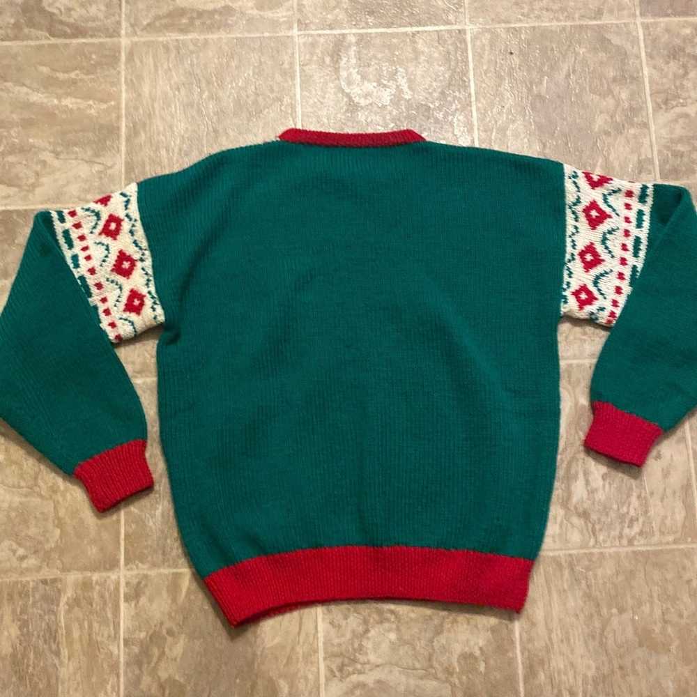 Vintage Christmas Sweater Allen Solly sz M - image 8
