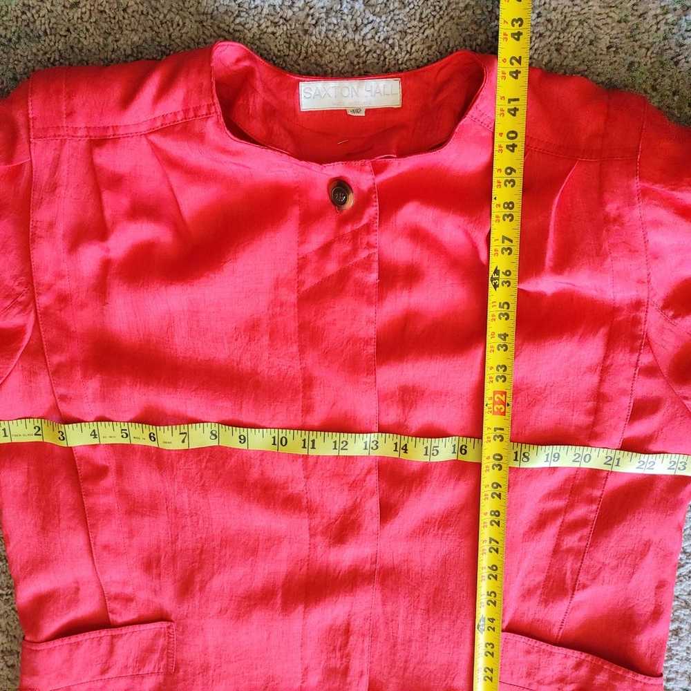 Vintage Saxton Hall red trench coat - image 6