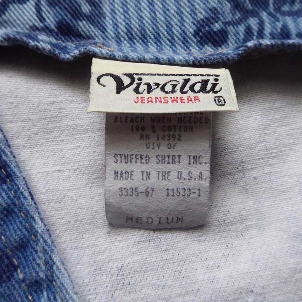 Vivaldi Jeanswear Vintage Floral Striped Vest - image 4