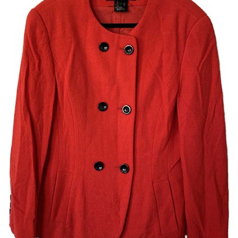 Vintage Laurel by Escada Bright Red Wool Peacoat … - image 1