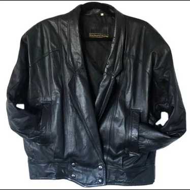 Vintage England Classic Black Leather Jacket