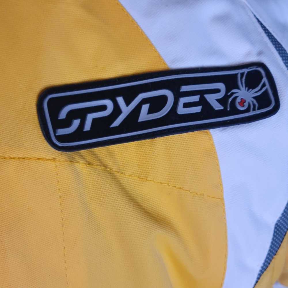 Womens Vintage 90s Spyder Yellow Ski Jacket W/ Re… - image 2