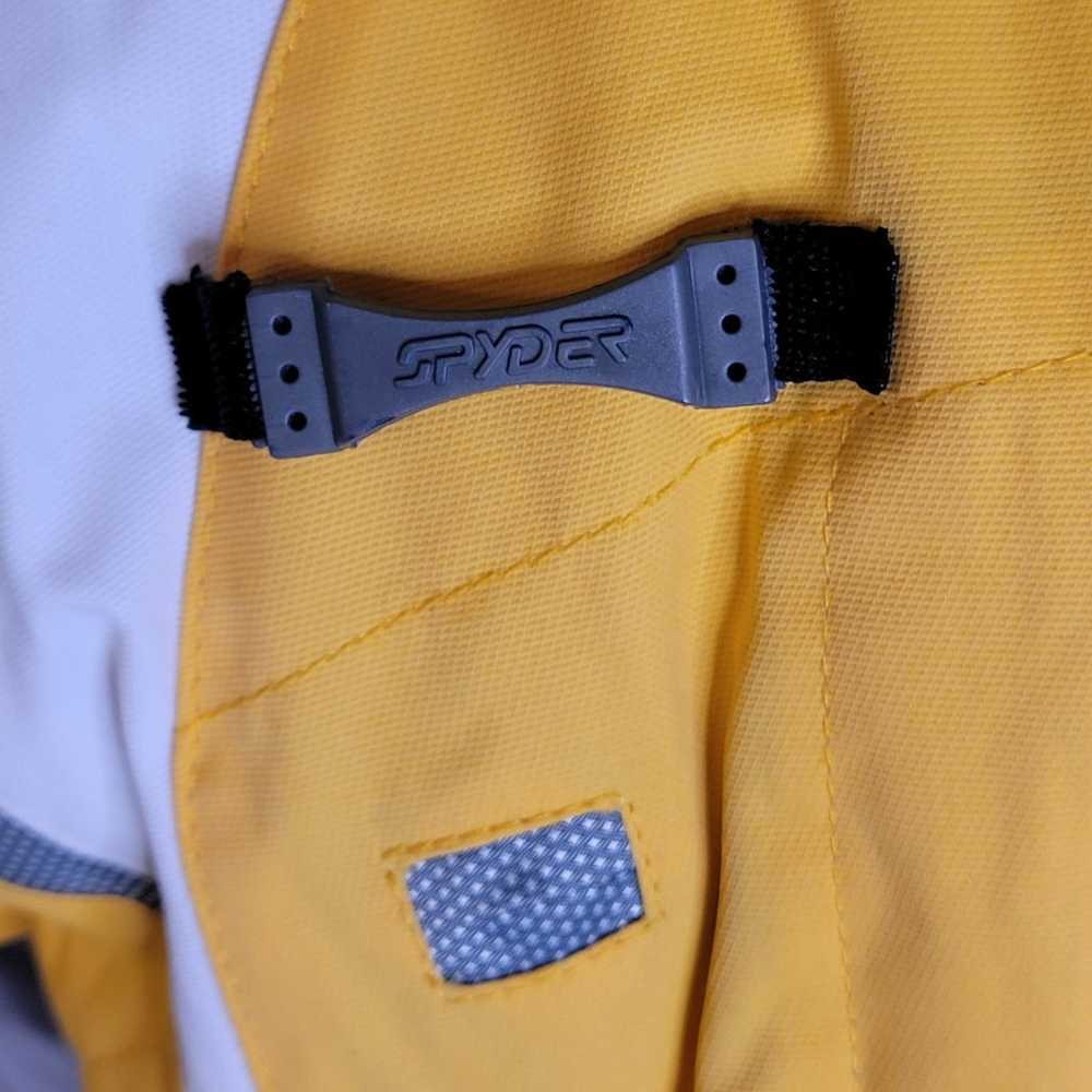 Womens Vintage 90s Spyder Yellow Ski Jacket W/ Re… - image 3