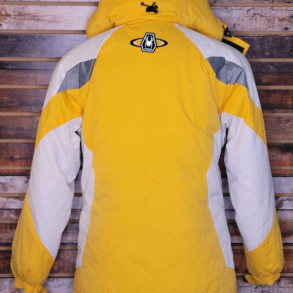 Womens Vintage 90s Spyder Yellow Ski Jacket W/ Re… - image 9