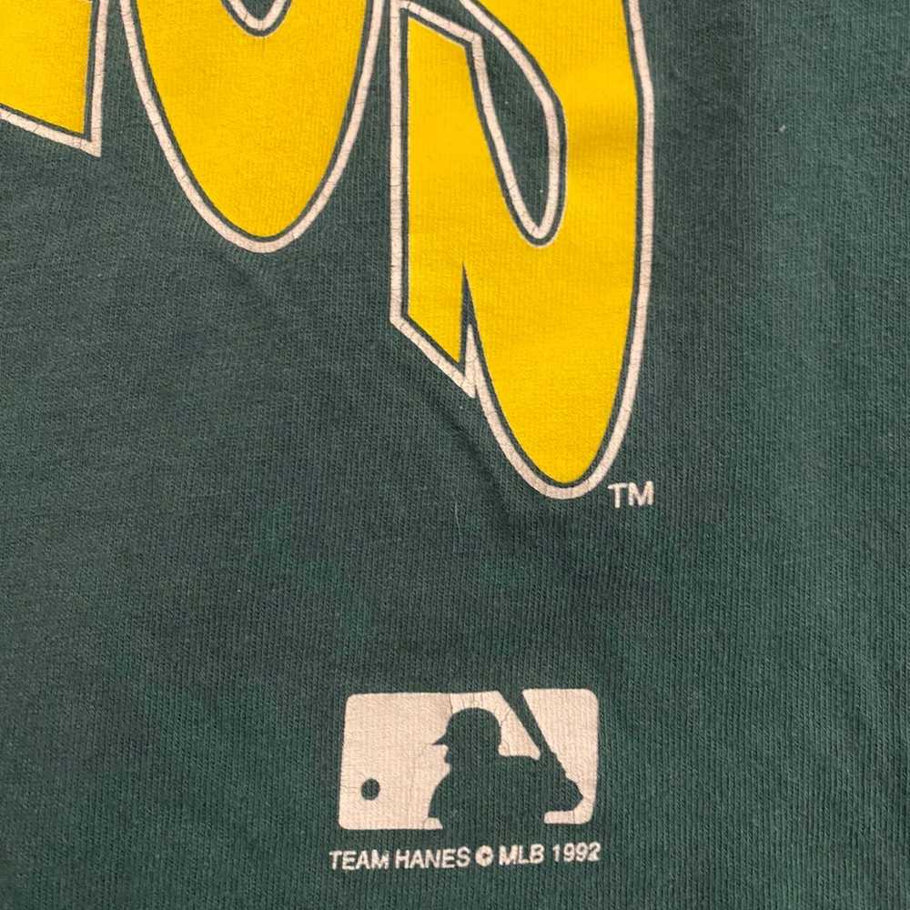 Vintage 1992 Oakland Athletics Baseball Shirt - image 4