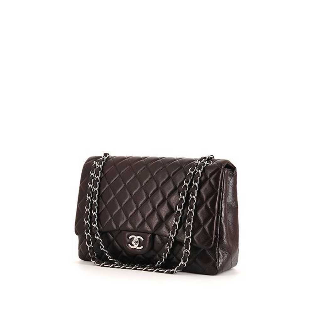 Chanel Timeless Maxi Jumbo handbag in brown quilt… - image 1