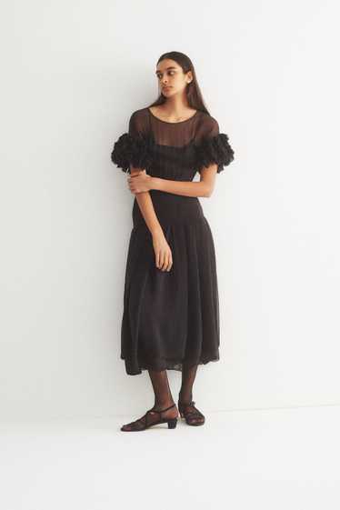 ss 1984 Chanel Silk Chiffon Dress