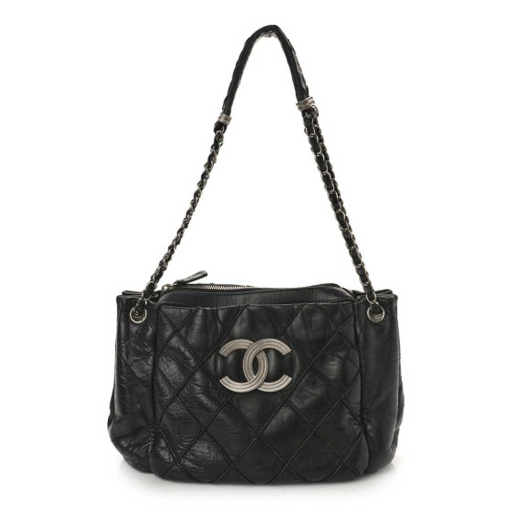 CHANEL Lambskin Quilted Giant CC Accordion Should… - image 1
