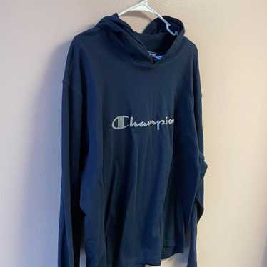 Champion uo exclusive boyfriend script sleeve hoodie discount sweatshirt