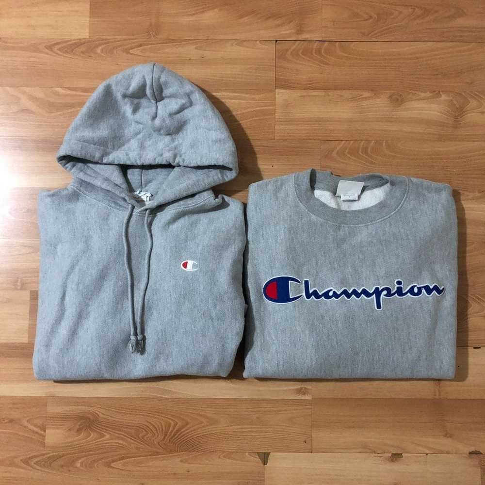 Champion crewneck and hoodie - image 1