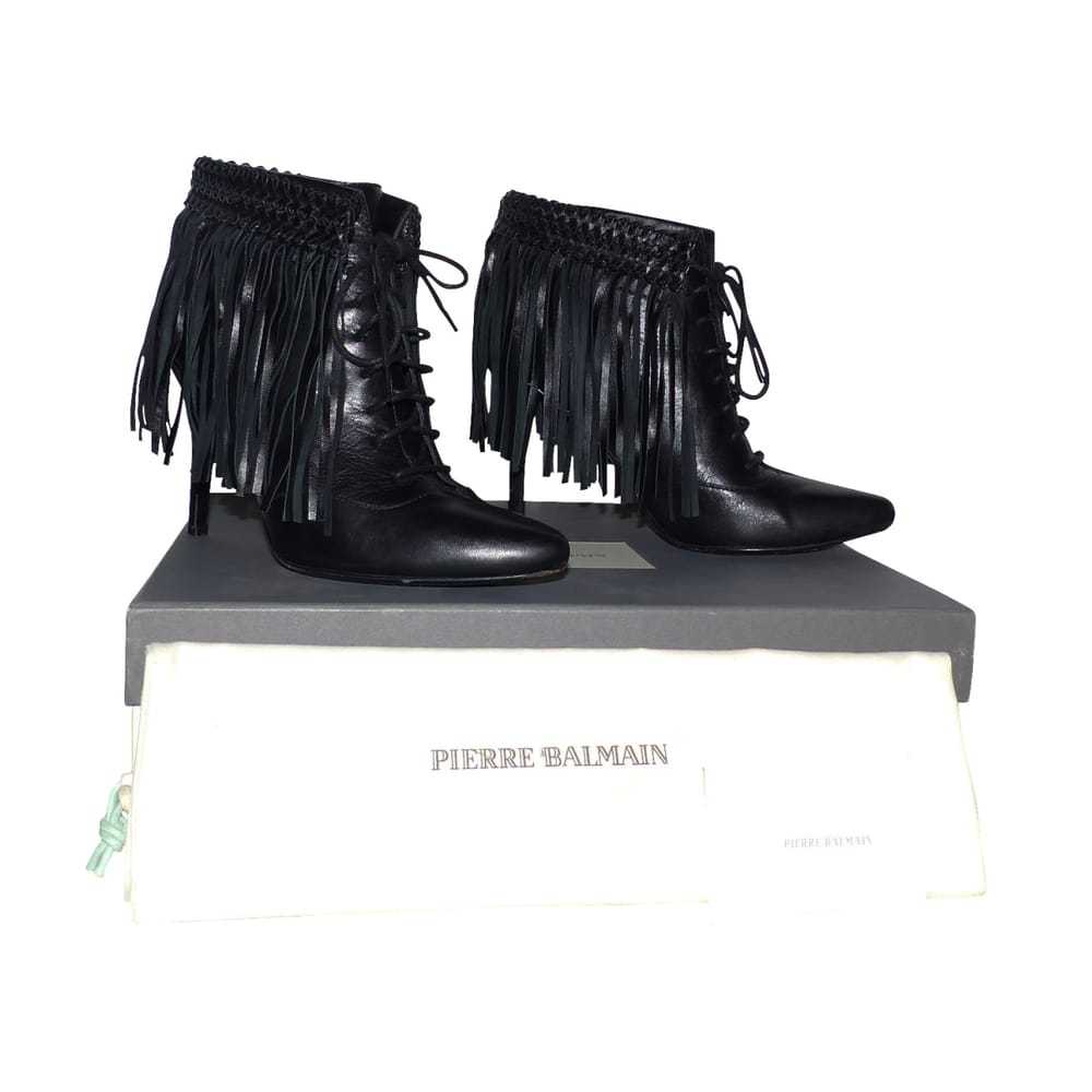 Pierre Balmain Leather biker boots - image 2