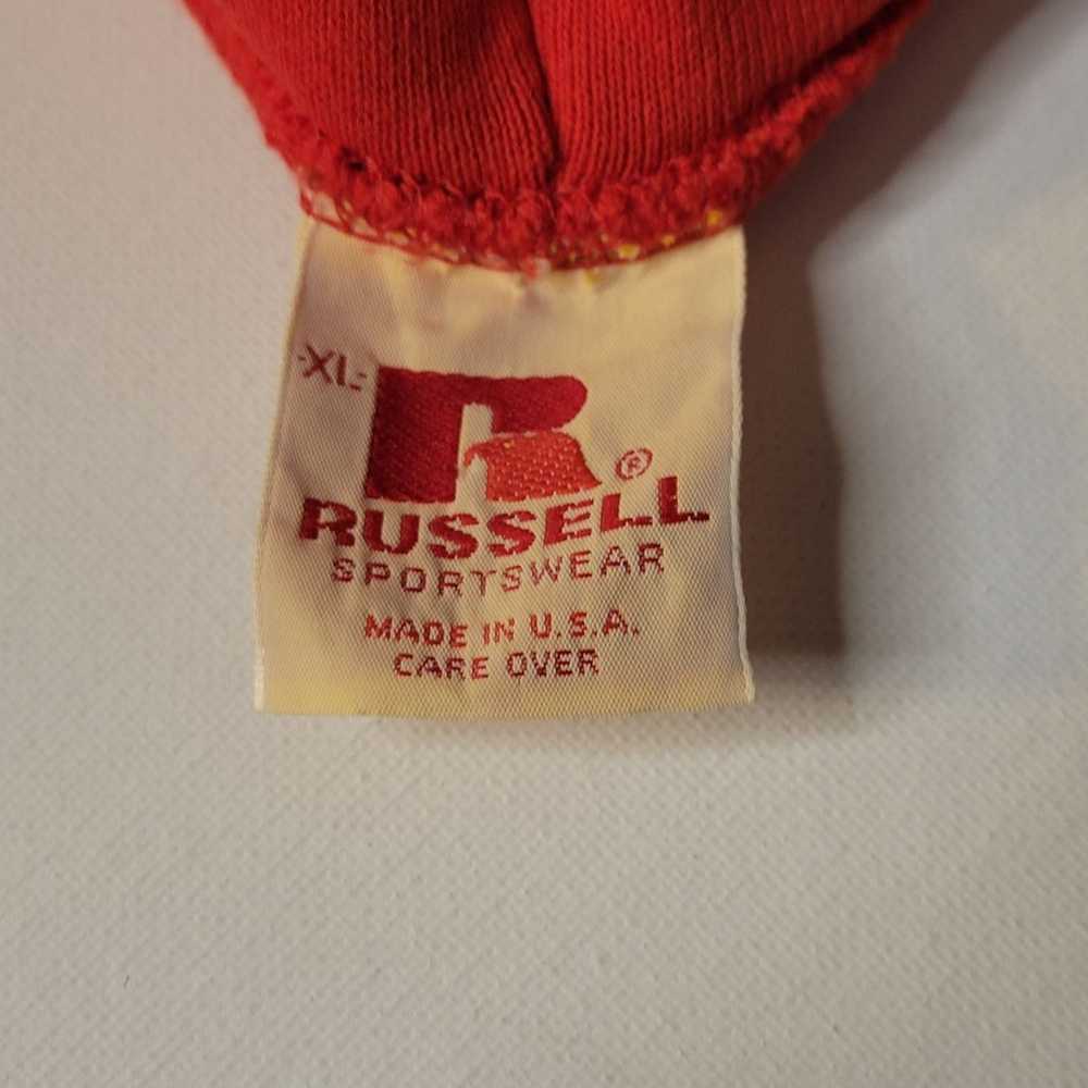 Vintage 70s Russell Athletics Cardinal Red Zip Up… - image 5