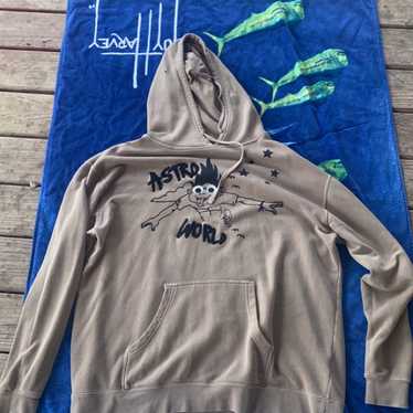 Astroworld store tan hoodie