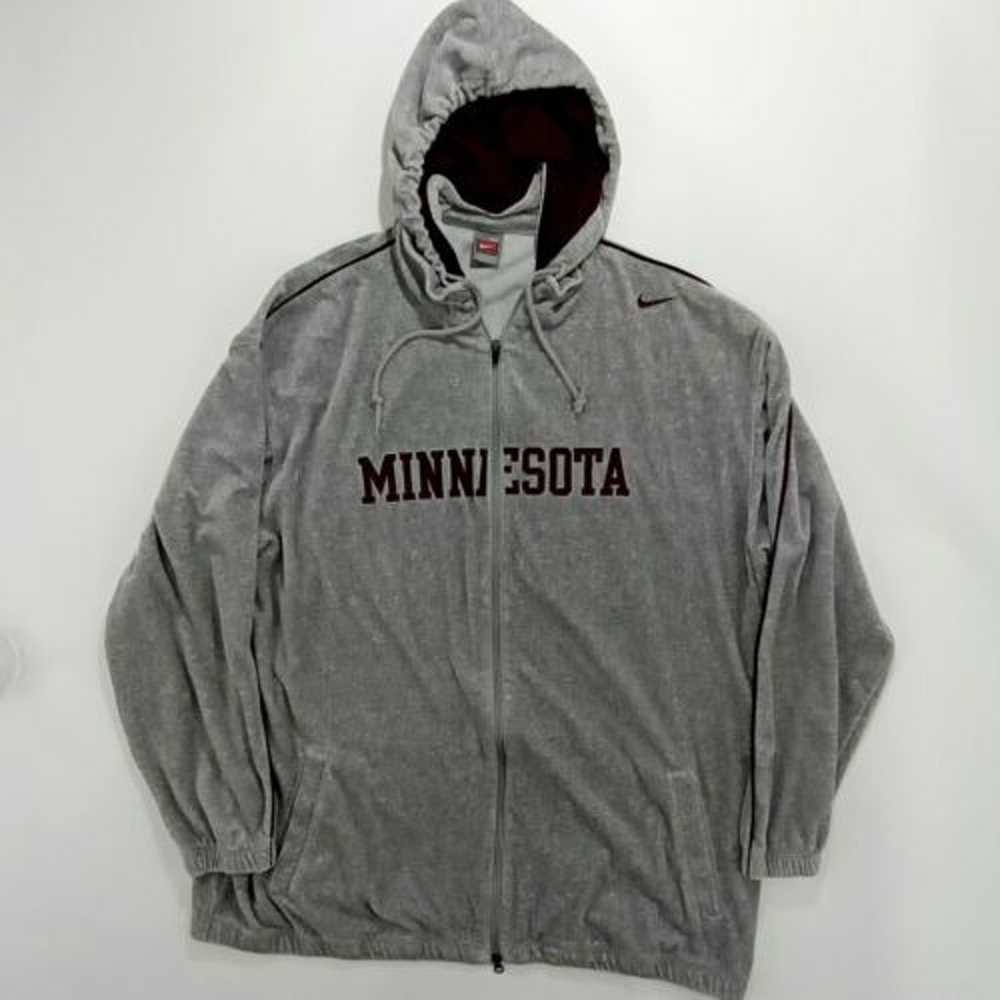 Vintage Nike Team Minnesota Gophers Full Zip Hood… - image 1