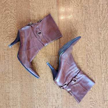 Enzo Angliolini Vintage Soft Brown Leather Boots,… - image 1