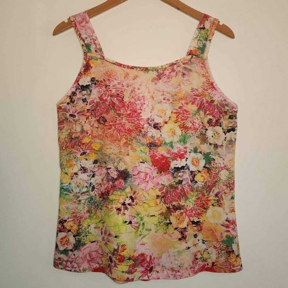 Vintage Handmade Women's Floral Top Size Small Me… - image 2
