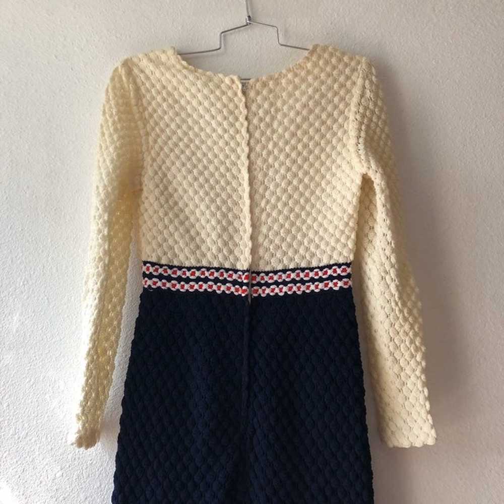Vintage 70's Crochet Boho Maxi Dress S M - image 8