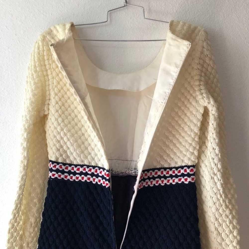 Vintage 70's Crochet Boho Maxi Dress S M - image 9