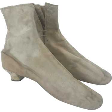 Antique Victorian Wedding Half Boots Shoes 1830-18