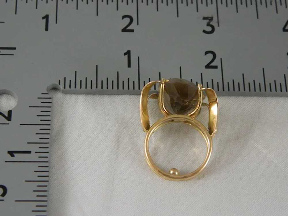 Vintage 14 K Yellow Gold And 12 Ct. Citrine 1980'… - image 10