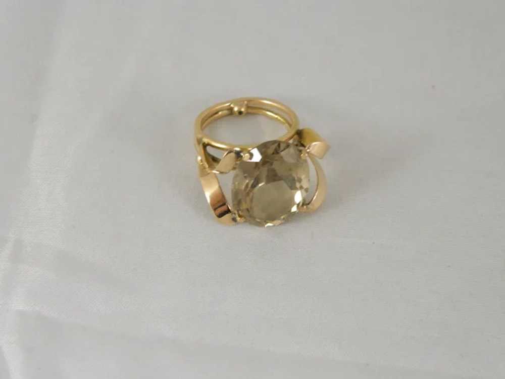 Vintage 14 K Yellow Gold And 12 Ct. Citrine 1980'… - image 12