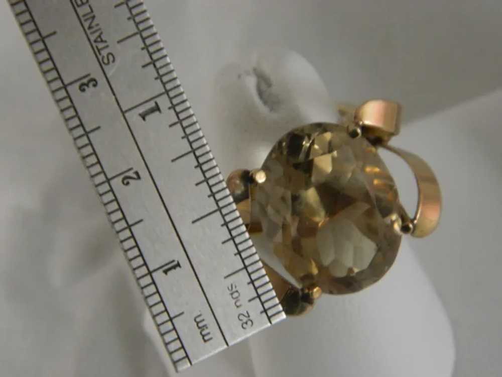 Vintage 14 K Yellow Gold And 12 Ct. Citrine 1980'… - image 4