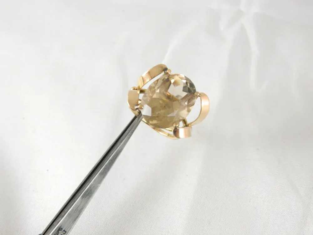 Vintage 14 K Yellow Gold And 12 Ct. Citrine 1980'… - image 7